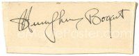 7t479 HUMPHREY BOGART signed 2x4 card '38 can be framed with a repro still!