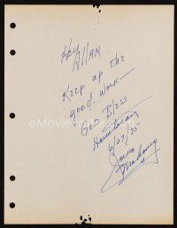 7t153 JOCK MAHONEY signed letter '75 can be framed & displayed with a repro still!