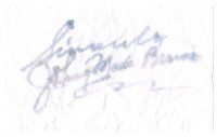 7t484 JOHNNY MACK BROWN signed 3x5 index card '60s can be framed with a repro still!