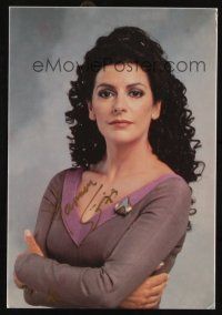 7t434 MARINA SIRTIS signed postcard '90s as Counselor Troi from Star Trek: The Next Generation!