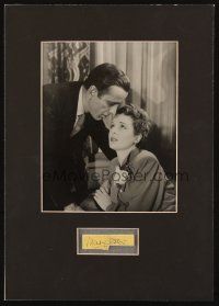 7t227 MARY ASTOR signed matted signature + REPRO '50s with Humphrey Bogart in The Maltese Falcon!