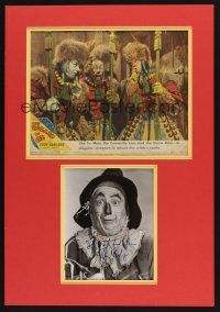 7t003 RAY BOLGER signed R49 LC + signed 8x10 REPRO'80s two great Wizard of Oz images matted together