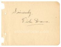 7t499 VIOLA DANA signed 4.25x5.5 album page '30s can be framed & displayed with a repro!