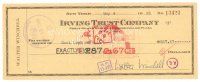 7t427 WALTER WINCHELL signed canceled check '45 paying for his stay at the Mark Hopkins Hotel!