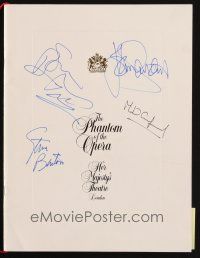 7t175 PHANTOM OF THE OPERA signed stage play English program '86 by Crawford, Brightman + 2 more!