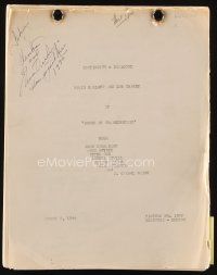 7t137 HOUSE OF FRANKENSTEIN continuity & dialogue script August 2, 1944 signed by Elena Verdugo!