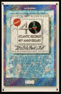 7t038 ATLANTIC RECORDS 40TH ANNIVERSARY signed 25x39 music poster '88 by Robert Plant & six more!