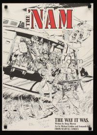 7t040 'NAM signed special 16x22 '86 by writer Doug Murray, cool Marvel Comic art by John Beatty!