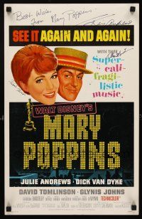 7t238 MARY POPPINS signed WC '64 by Julie Andrews, Frank Thomas AND Ollie Johnston!
