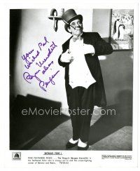 7t261 BURGESS MEREDITH TV signed 8x10 still R80s as The Penguin in the Batman television series!