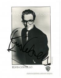 7t286 ELVIS COSTELLO signed 8x10 still '88 photo of the great musician by Keith Morris!