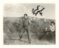 7t287 ERNEST BORGNINE signed 8x10 still '54 about to get killed from Johnny Guitar!