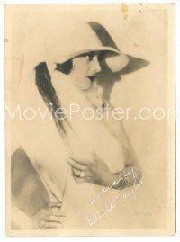 7t411 ESTELLE TAYLOR signed deluxe 5x6.75 still '20s waist-high portrait of the pretty actress!