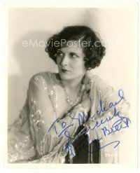 7t289 EVELYN BRENT signed 8x10 still '29 close portrait in great dress by Gene Robert Richee!