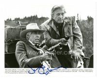 7t316 JAMES COBURN TV signed 8x10 still '84 with Kirk Douglas in the HBO movie Draw!