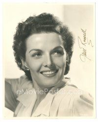 7t319 JANE RUSSELL signed deluxe 7.75x9.75 still '50s head & shoulders smiling portrait!