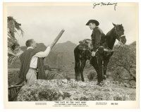 7t327 JOCK MAHONEY signed 8x10 still '58 standing by horse from Last of the Fast Guns!