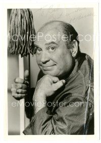 7t421 JOE BESSER signed 5x7 still '50s close portrait holding a mop!