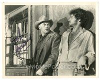 7t329 JOHN IRELAND signed 8x10 still '60s in tense moment with another guy with guns drawn!