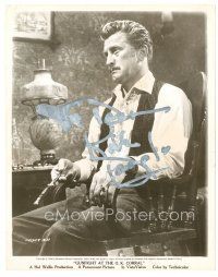 7t335 KIRK DOUGLAS signed 8x10 still '56 close up as Doc Holliday in Gunfight at the O.K. Corral!