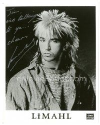 7t339 LIMAHL signed 8x10 still '80s head & shoulders portrait of the English singer/actor!