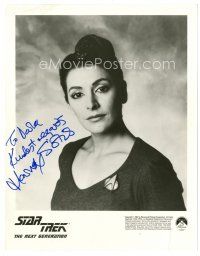 7t348 MARINA SIRTIS TV signed 8x10 still '97 as Counselor Troi from Star Trek: The Next Generation!