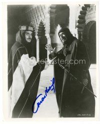 7t361 OMAR SHARIF signed 8x10 still '63 pointing knife at Anthony Quinn from Lawrence of Arabia!