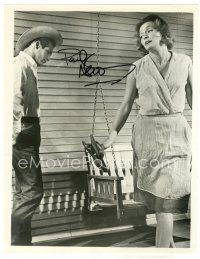7t370 PAUL NEWMAN signed TV 7x9 still R67 as Hud Bannon with Patricia Neal!