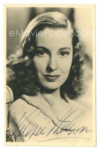 7t424 VALERIE HOBSON signed deluxe 3.5x5 still '40s head & shoulders portrait of the pretty actress!