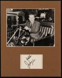 7t224 JERRY VAN DYKE signed matted signature + REPRO '90s the star of My Mother, The Car!