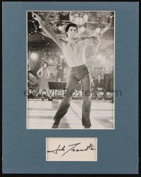 7t225 JOHN TRAVOLTA signed matted signature + REPRO '80s the star of Saturday Night Fever!