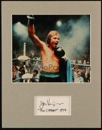 7t226 JON VOIGHT signed matted signature + color REPRO '79 the star of The Champ in boxing ring!
