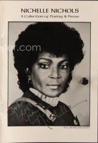 7t443 NICHELLE NICHOLS signed booklet '87 a collection of poetry & prose by the Star Trek actress!