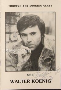7t444 WALTER KOENIG signed booklet '87 Through the Looking Glass by the Star Trek actor!