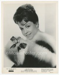 7w195 ANNETTE FUNICELLO 8x10 still '61 smiling close up in fur-trimmed coat from Babes in Toyland!