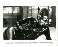 7w207 BATMAN RETURNS 8x10 still '92 full-length sexy Michelle Pfeiffer as Catwoman, Tim Burton