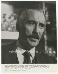 7w253 CHRISTOPHER LEE 8x10 still '81 great close up with mustache from An Eye For An Eye!