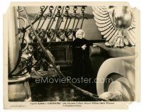 7w260 CLEOPATRA 8x10 still '34 Cecil B. DeMille, Claudette Colbert in cool headdress on ship!
