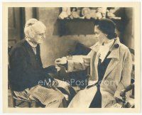7w016 DEVIL DOLL deluxe 8x10 still '36 Maureen O'Sullivan gives necklace to Lionel Barrymore in drag