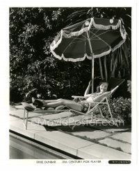 7w300 DIXIE DUNBAR 8x10 still '36 in bathing suit lounging in chair by pool by Gene Kornman!