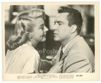 7w282 D.O.A. 8x10 still '50 noir classic, great close up of Pamela Britton & Edmond O'Brien!