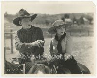 7w345 FIREBRAND TREVISON deluxe 8x10 still '20 close up of Buck Jones & Winifred Westover on horses!