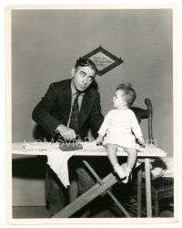 7w358 FORTY LITTLE MOTHERS 8x10 still '40 wacky image of Eddie Cantor ironing w/baby!