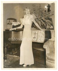 7w074 GAY DIVORCEE candid 8x10 still '34 wonderful c/u of young Ginger Rogers at home by Coburn!