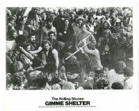 7w378 GIMME SHELTER 8x10 still '71 Rolling Stones, Hell's Angels security stomping man to death!