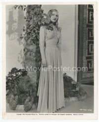 7w382 GLASS KEY 8x10 still '42 best full-length portrait of Veronica Lake in sexy dress!