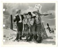 7w386 GO WEST 8x10 key book still '40 Clarence S. Bull photo of Groucho, Chico & Harpo Marx hitching