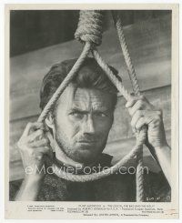 7w391 GOOD, THE BAD & THE UGLY 8x10 still '68 best c/u of Clint Eastwood putting noose around neck!