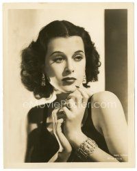 7w403 HEDY LAMARR 8x10 still '38 close up of the beautiful star wearing cool jewelry!