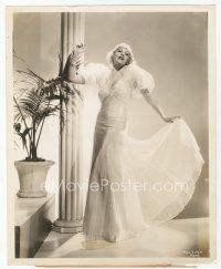 7w457 JUNE KNIGHT 8x10 news photo '30s wonderful full-length image in pretty evening gown!
